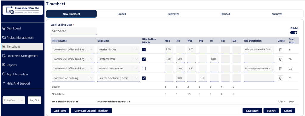 Timesheet Approval Workflow